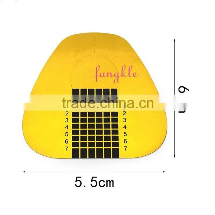Good quality nail art tools golden hot selling nail form toe shape