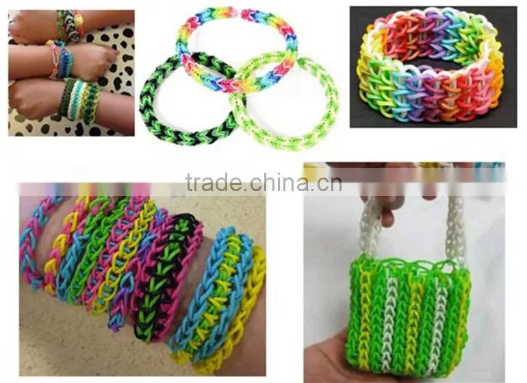 wow! Bulk AAA Quality Ecofriendly Multi Color Rubber Loom Bands Kit for children diy bracelet jewelery