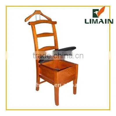 wooden valet stand