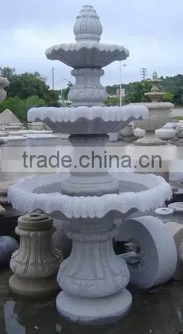 granite tiered lion head garden water fountain
