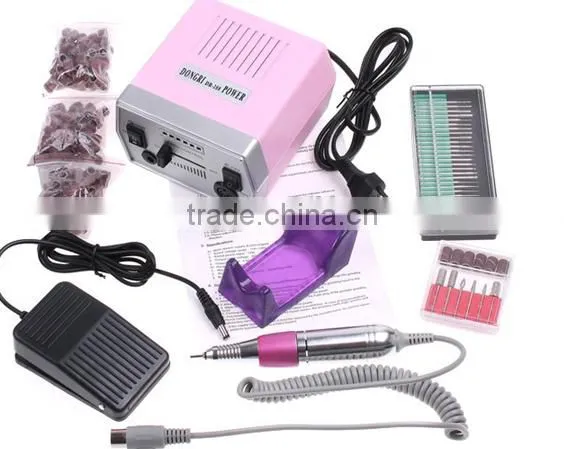Electric Nail Drill Glazing Manicure Tool File Machine with Foot Pedal 1492 +EU plug/US plug