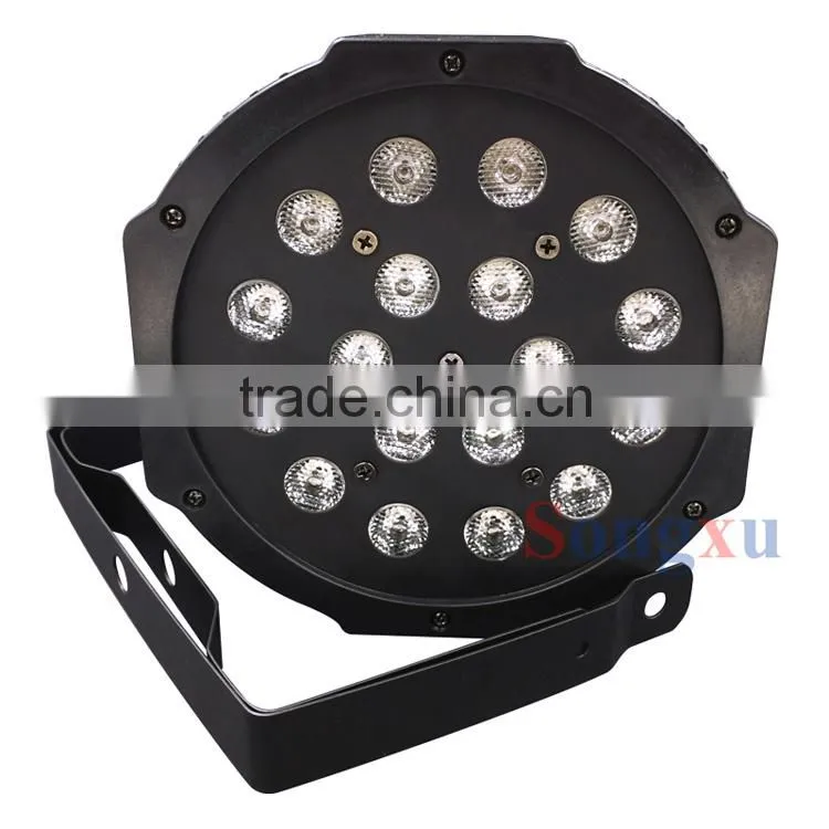 18*1w flat par lighting professional rgb dj led light for disco home party