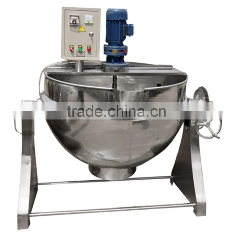 electric gas steam heating tilting mixer jacket cooking kettle pot/food processor