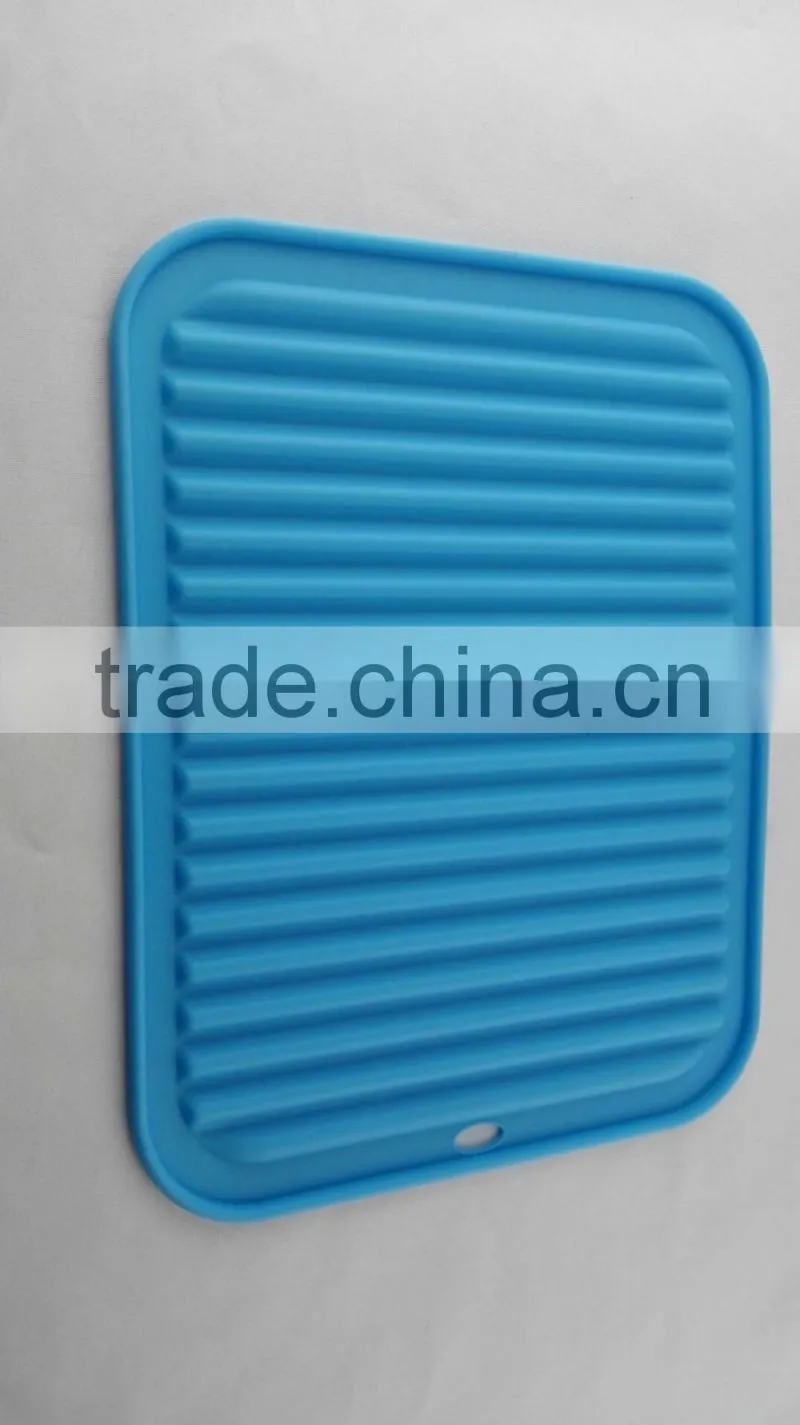 Wholesale Food grade Waterproof, Non-slip, Trivet, Tableware Pad Coasters silicone dish drying mat kitchen dish drying mat
