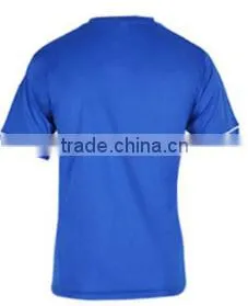 custom fashion design men blue color polyester sport t shirt