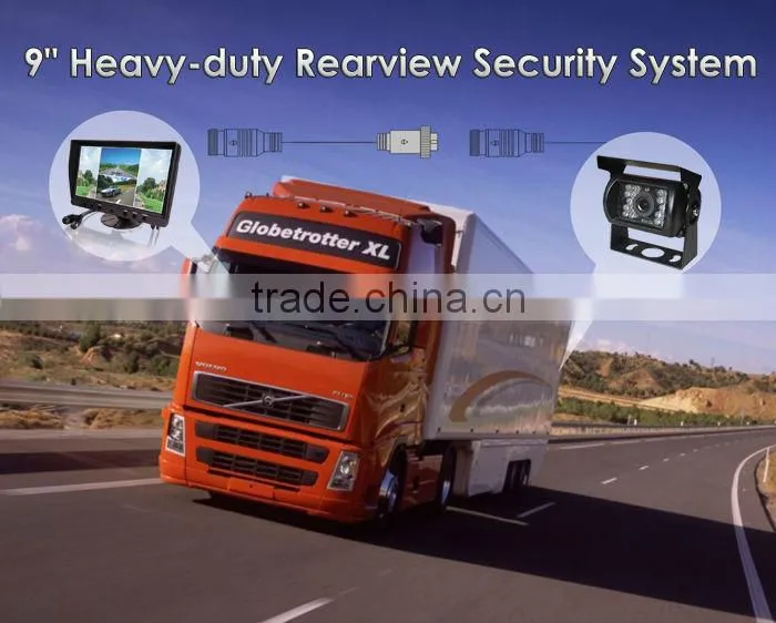 9 taxi lcd monitor video player inch lcd touch screen monitor portable with one CCD camera car tv