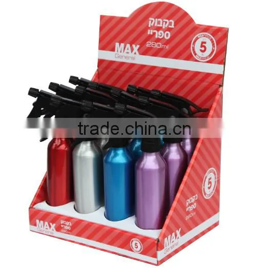 Hot sale color printing logo 280ml Hairdressing Spray Bottle for hair salon