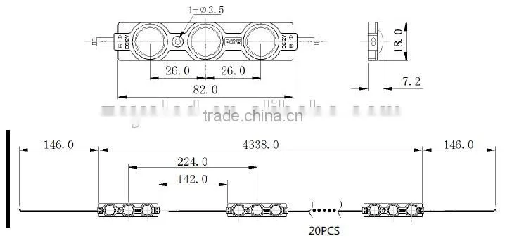 dc 12v/24v led module constant current with abs/pvc injection