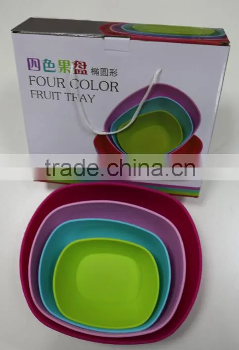 4 color fruit tray