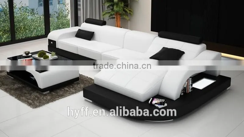 Northern Europe Nordic style genuine italy leather corner office sofa HYZ6