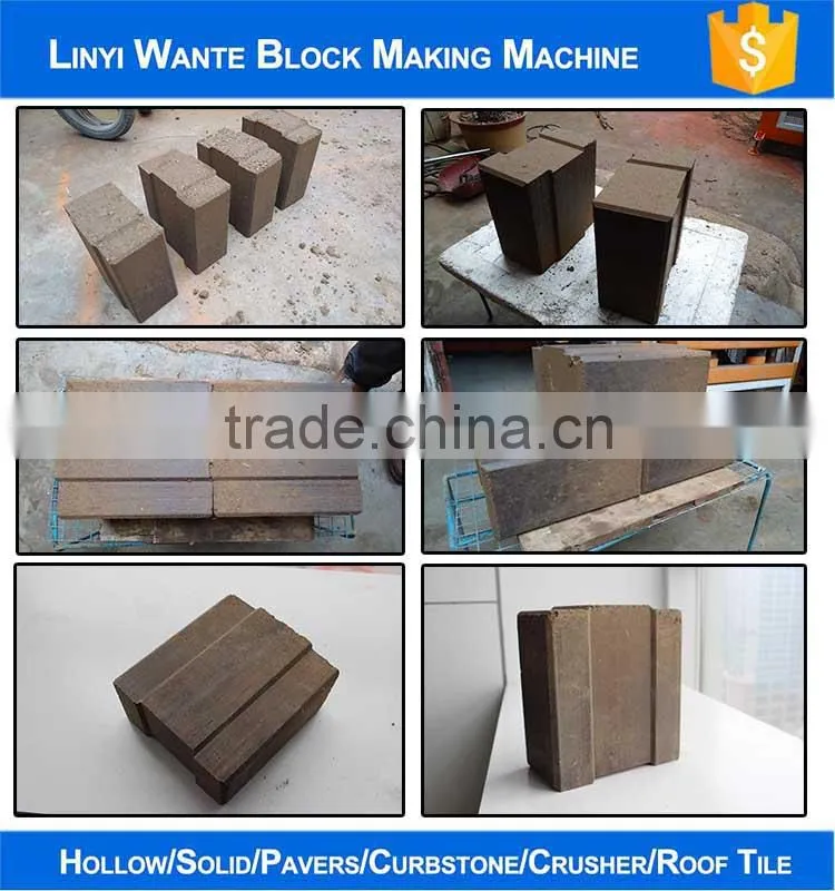WT2-20M diesel interlocking block machine 2pcs/mould