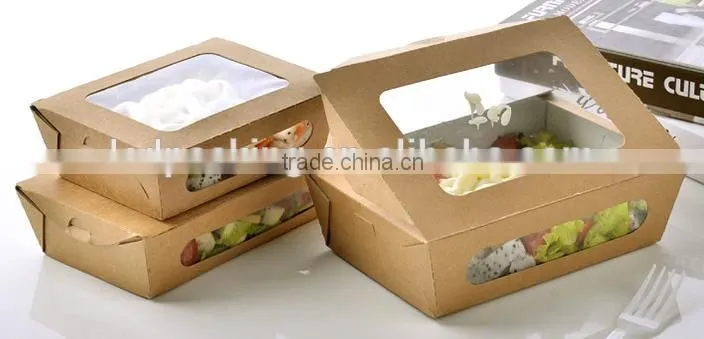 recycled brown kraft paper food box,paper box for food
