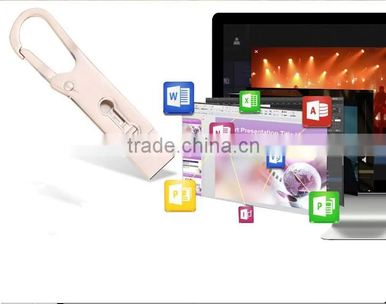 Metal material with key chain usb power adapter