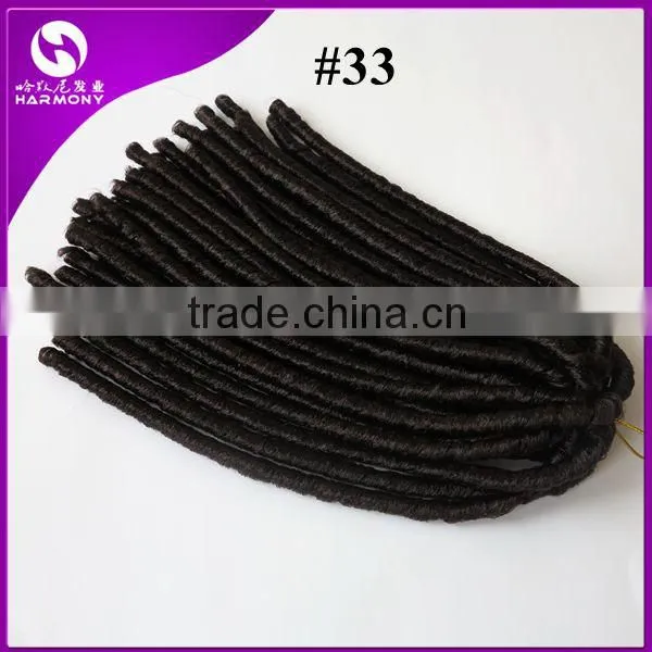HARMONY 18inch 110grams Burgundy color synthetic hair synthetic dread locks twist hair extensions dreadlocks braiding hair