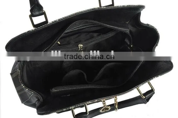 New Fashion! Leisure Lady Plaid Leather Handbag 2012! Fashionable!