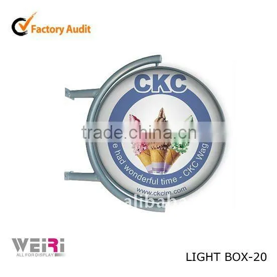 Round Rotating Advertising Light Box, Acrylic Light Box