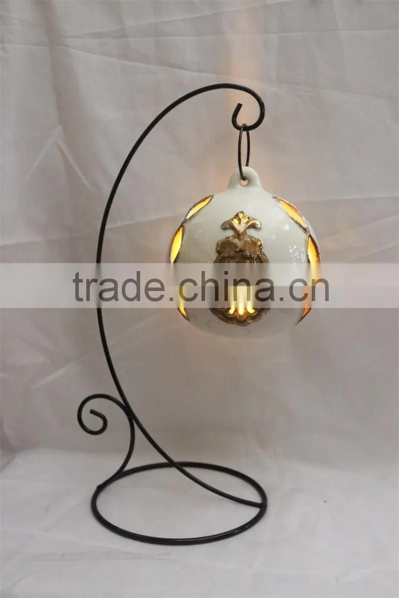 White ceramic owl shaped tealight candle holder
