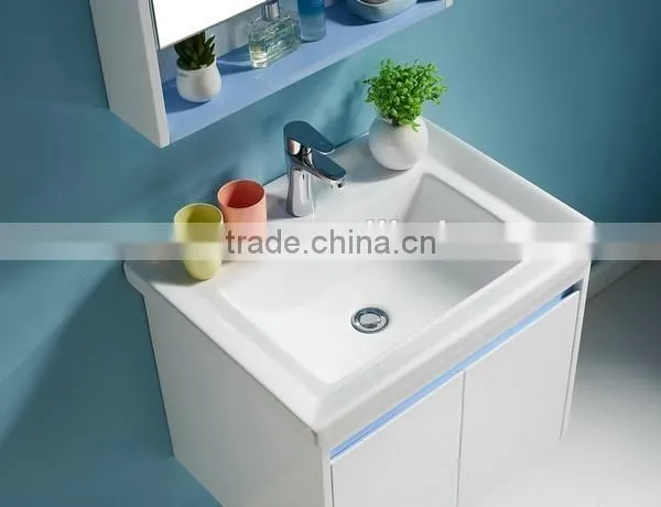 2016 Wall Hung Wash Basin White Oak wood Bathroom cabinet No.W006