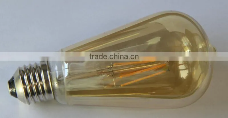 ERP TUV UL CE standard 360 degree 4W ST64 led filament bulb 2200K Smoke color