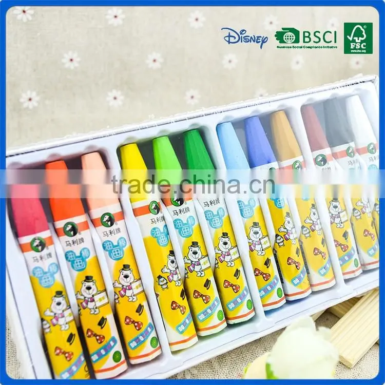 12 colors oil pastel set with a blister tray