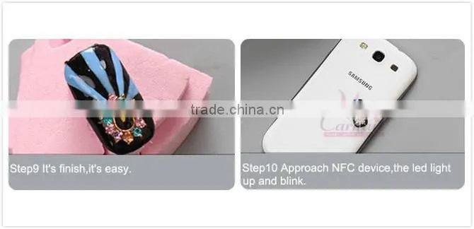 Carnial New Product Nail Stickers LED for 3D Nail Art Decoration Flickering LED Bulbs with NFC Signal