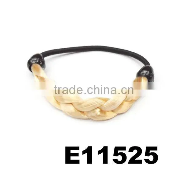 black human hair wig hair rubber band with bow