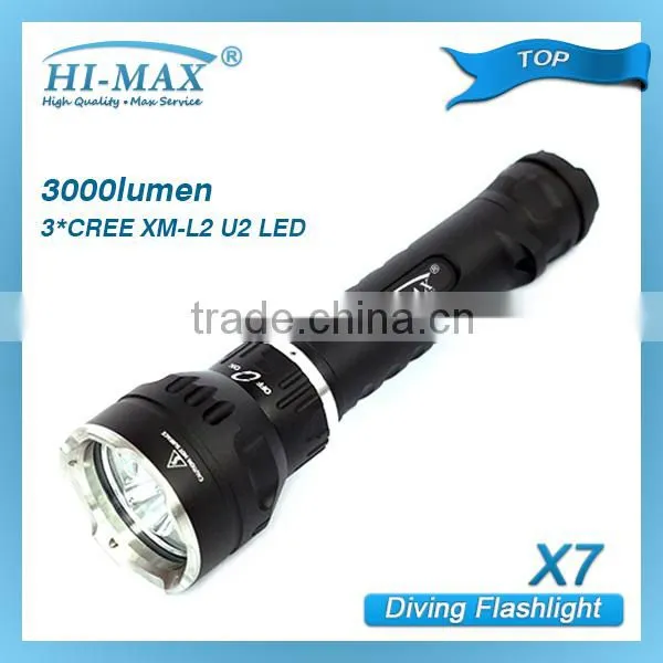 Rechargeable 120 wide angle scuba dive underwater video torch light
