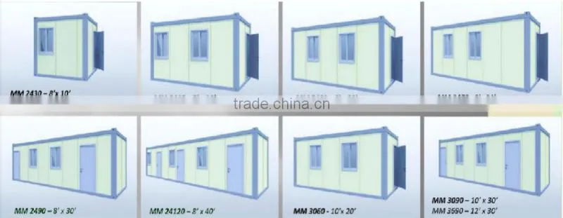 DIY flat pack container house for dancing center, fast assembly prefab house