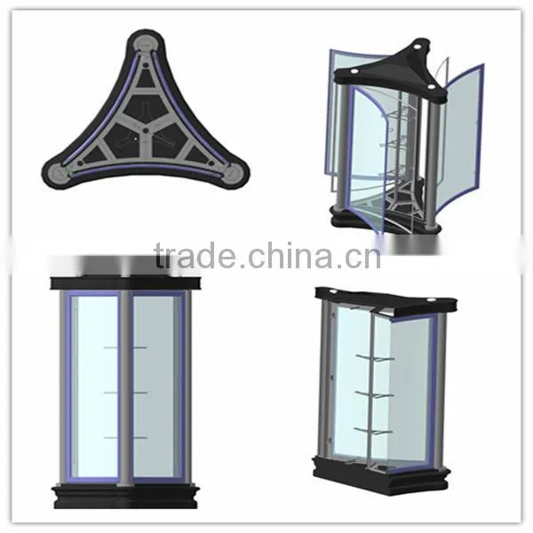 aluminum profile LED energy saving light box with 3 faces for advertising