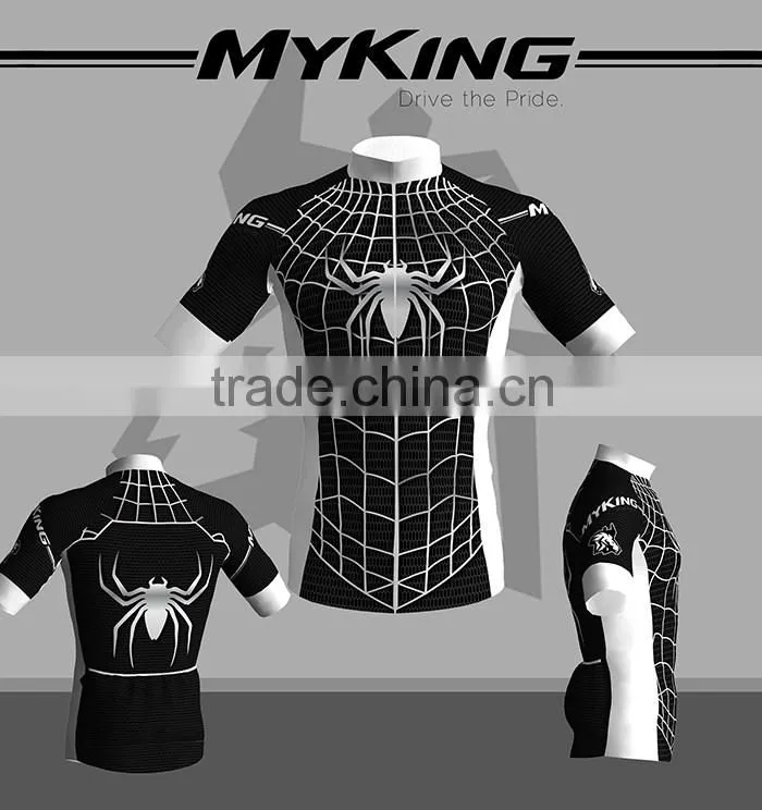 Spider-Man Print Short Cycling Jesey With Pants