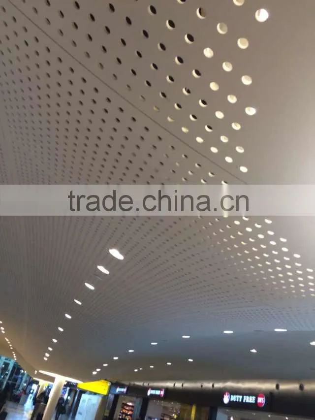 big &small round cross hole perforated gypsum board tile