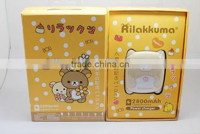 Cute bear 2800mAh high qulity power bank xmas gift power bank for promotion