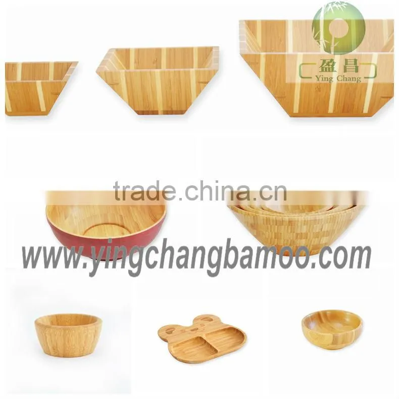 3 in 1 Bamboo square salad bowl dinnerware