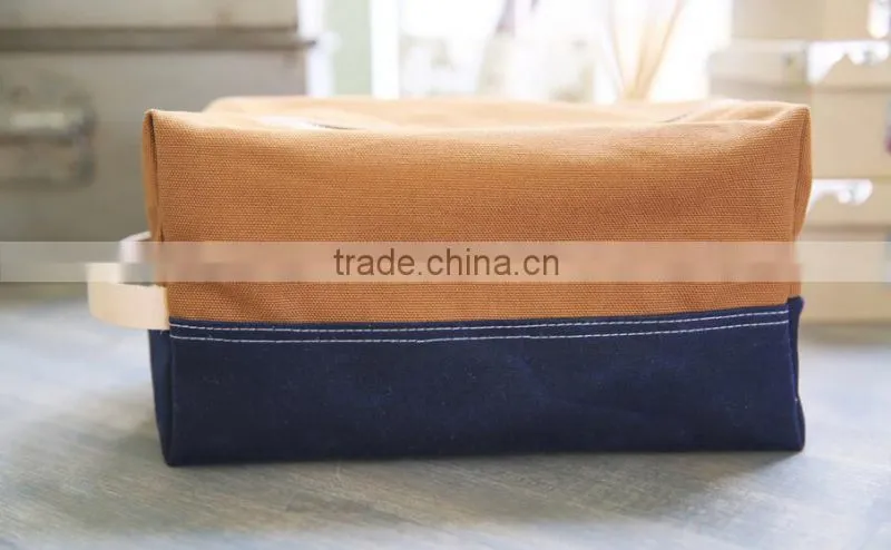 personalized women's waxed canvas toiletry bag /waxed canvas cosmetic bag /selvage denim bags and pouches