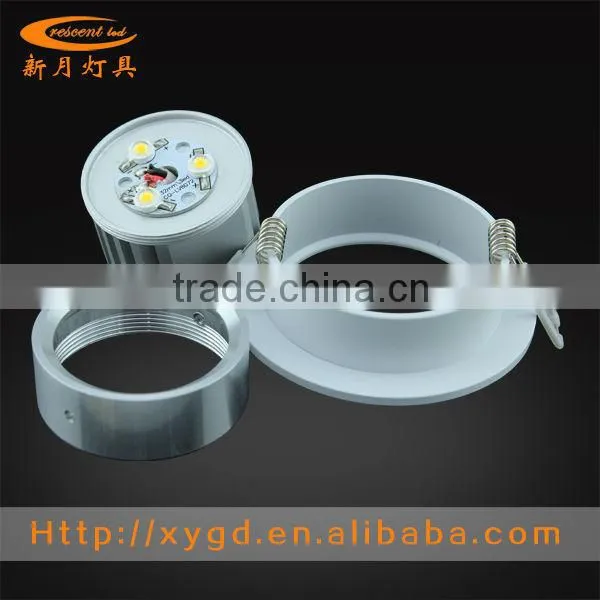 High luminous 3w High Power Vertical Recessed Downlight 85-265VAC