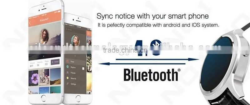 D5 1.3" 360x360 Android 4.4 OS 512MB + 4GB MTK6572 Smart Watch with SIM Wifi Bluetooth Heart Rate Smartwatch