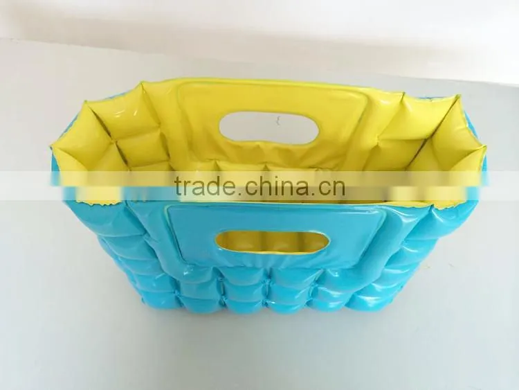 portable lightsome green and yellow inflatable bubble beach bag
