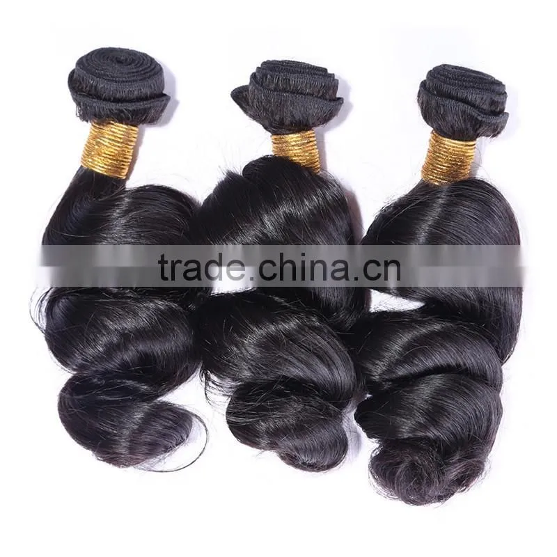 Wholesale top grade loose wave 100% brazilian human hair extension