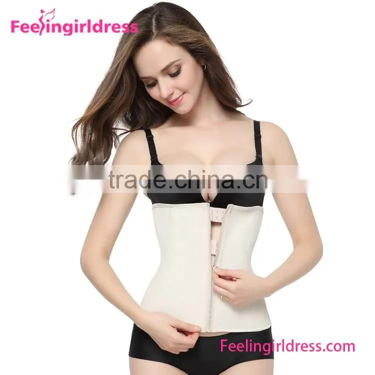 Women's 9 Steel Boning Short Torso Big Women Rubber Latex Waist Slimming Corset