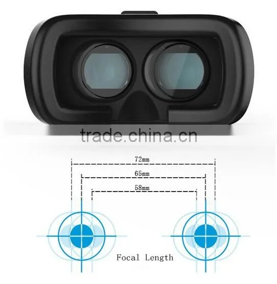 Adjustable waterproof cardboard google plastic for all cellphone size from 4.7-6.0 inch 3D video glasses