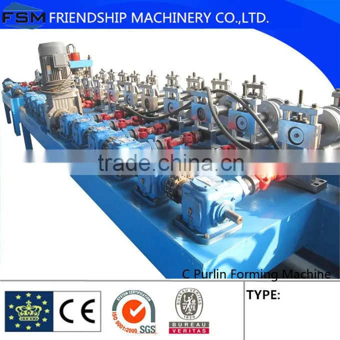 Metal C Purlin Roll Forming Machine Gearbox Drive