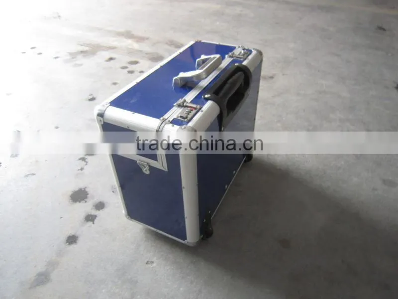 Light blue design with wheels aluminum trolley tool box
