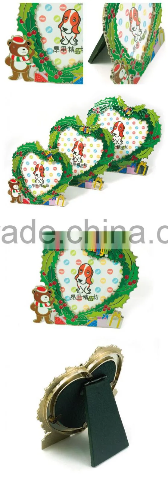 No mold fee Heart-shaped creative photo frame for Christmas