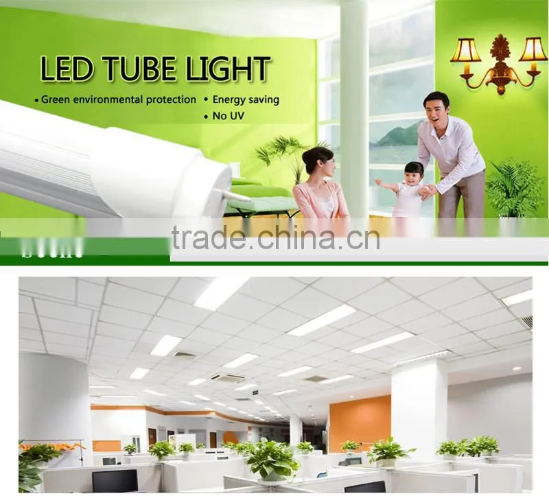 110v 220v B22 E27 3000K 4500K 6000K OEM ODM Alumimun and PC yellow led tube light