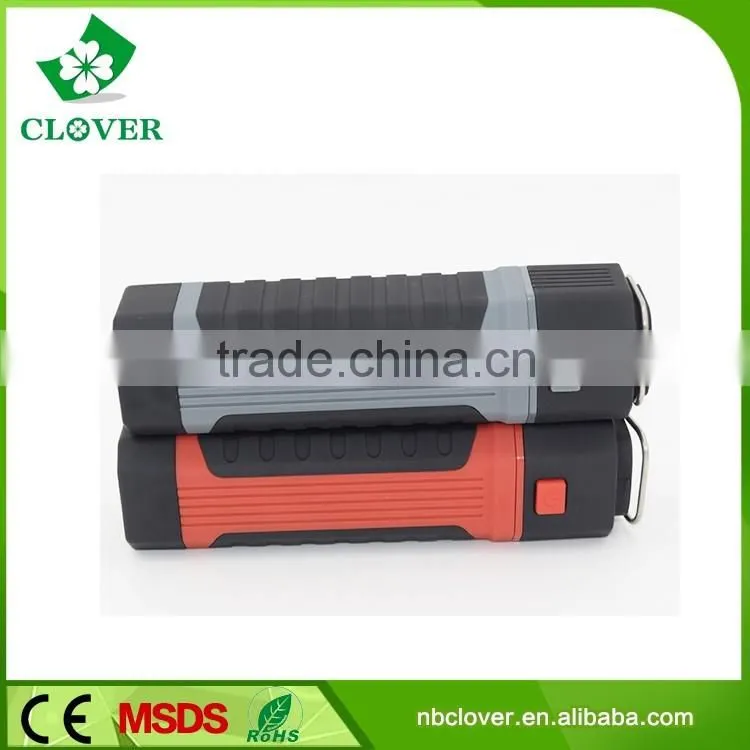 ABS with rubber material flashlight torch led portable work light