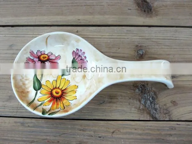 Wholesale handpaint daisy ceramic hang side flower planter set