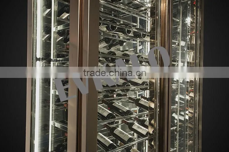 luxury wine cooler for hotel/stainless steel wine chiller