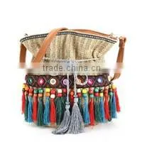 Ladies Fantasy Bags Ethnic/BOHO style jacquard fabric Women Tote Bag Ladies bags Manufacturers