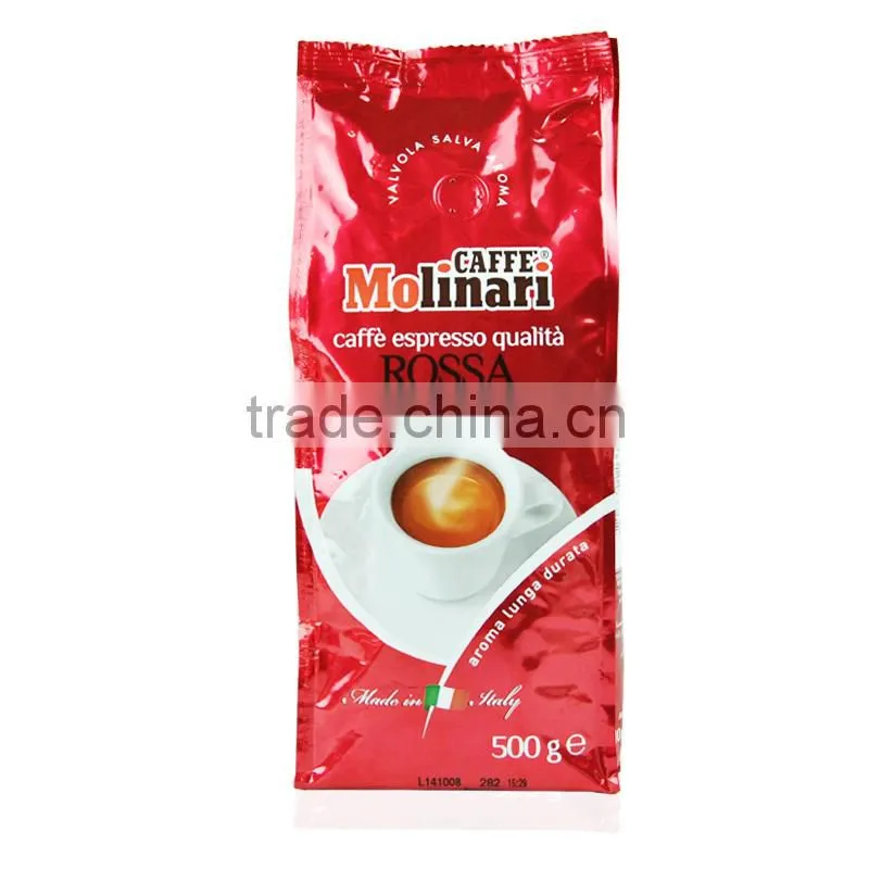 side gusset aluminum foil coffee bag with valve