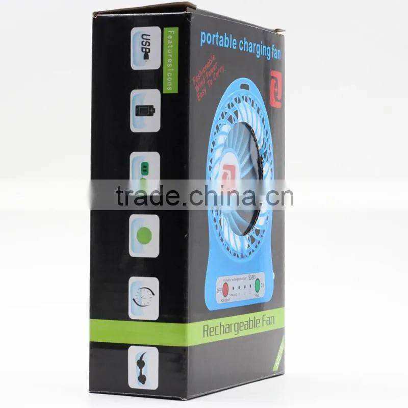 2016 China factory supply fashionable wind power mini portable charging fan